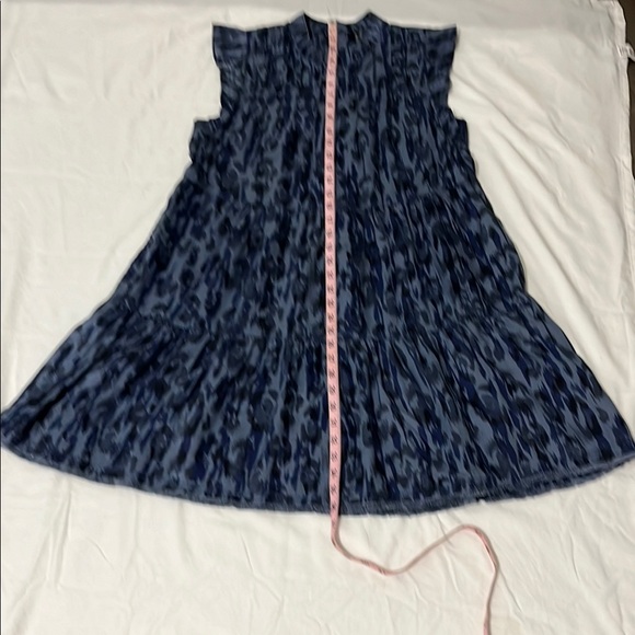 Anthropologie Navy Patterned Mini Dress - Picture 4 of 9
